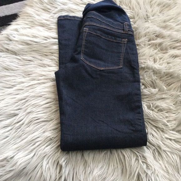 🔴 2 for $25 Maternity jeans dark wash straight xs thyme - Picture 2 of 6